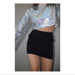 Disco sequin crop top✨